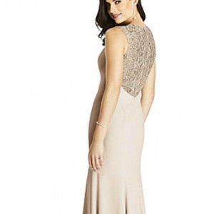 NEW Blush Pink Mother of the Bride/Groom Formal Long Dress Bridesmaid, Lace Back